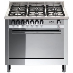 Aragaz Lofra Maxima MG96MF/CIS, 90x60 cm, gaz, 6 arzatoare, grill electric, timer, aprindere electronica, inox
