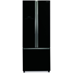 Side by Side Hitachi R-WB550PRU2(GBK), Clasa A+, 510 Litri, 178 cm inaltime, Sticla neagra