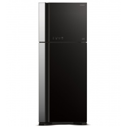 Frigider cu 2 usi Hitachi R-VG540PRU3(GBK), Clasa A++, Volum 489 Litri, 71 cm latime, Sticla neagra