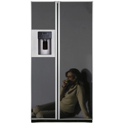Side by side IOMABE Luxury "K" Series ORE24CGFFKB, clasa A+, 572 l, No Frost, Negru oglinda