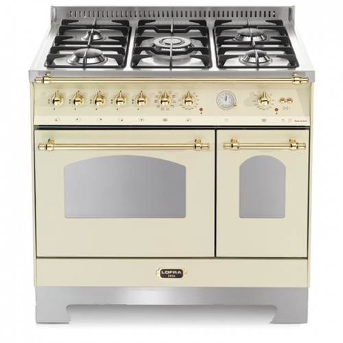 Aragaz Lofra RBI66MFT/CI, 60x60 cm, gaz, 4 arzatoare, grill, aprindere electronica, timer, crem