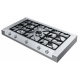 Plita incorporabila Foster Milano Rangetop 3167000, gaz, 120cm, 5 arzatoare, aprindere electrica, siguranta gaz, inox