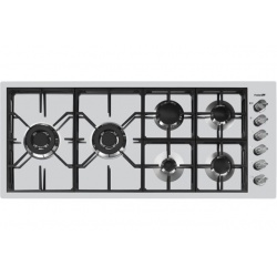 Aragaz Tecnogas P1X66M4VC, 60 cm, gaz, 4 arzatoare, grill, otel inoxidabil