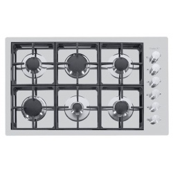 Aragaz Tecnogas P1X66M4VC, 60 cm, gaz, 4 arzatoare, grill, otel inoxidabil