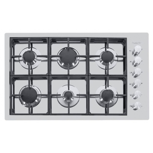 Plita incorporabila Foster S4000 7253032, instalare Q4, gaz, 85 cm, 6 arzatoare, aprindere electrica, siguranta gaz, inox