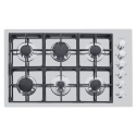 Plita incorporabila Foster S4000 7253032, instalare Q4, gaz, 85 cm, 6 arzatoare, aprindere electrica, siguranta gaz, inox