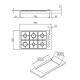 Plita incorporabila Foster S4000 7253032, instalare Q4, gaz, 85 cm, 6 arzatoare, aprindere electrica, siguranta gaz, inox