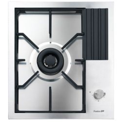 Plita incorporabila Foster S4000 Domino 7278032 , instalare Q4, gaz, 45 cm, 1 arzator, aprindere electrica, siguranta gaz, inox