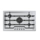 Plita incorporabila Foster KE Black 7600632, instalare SF, gaz, 80.3cm , 5 arzatoare, aprindere electrica, siguranta gaz, inox