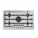 Plita incorporabila Foster KE Black 7600632, instalare SF, gaz, 80.3cm , 5 arzatoare, aprindere electrica, siguranta gaz, inox
