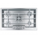 Plita incorporabila Foster KE White 7600132, instalare SF, gaz, 80.3cm , 5 arzatoare, aprindere electrica, siguranta gaz, inox