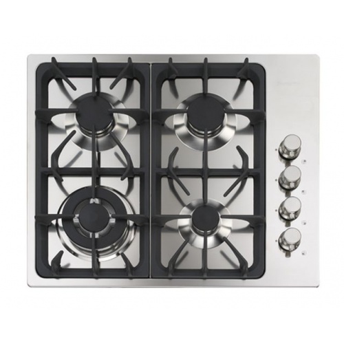 Plita incorporabila Foster 7053062, instalare STD, gaz, 59cm, 4 arzatoare, aprindere electrica, siguranta gaz, inox