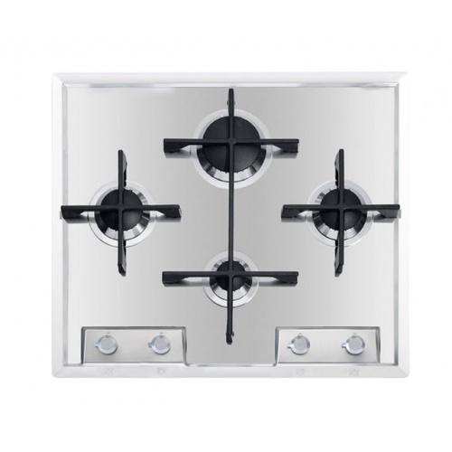 Aragaz Tecnogas P1X66M4VC, 60 cm, gaz, 4 arzatoare, grill, otel inoxidabil