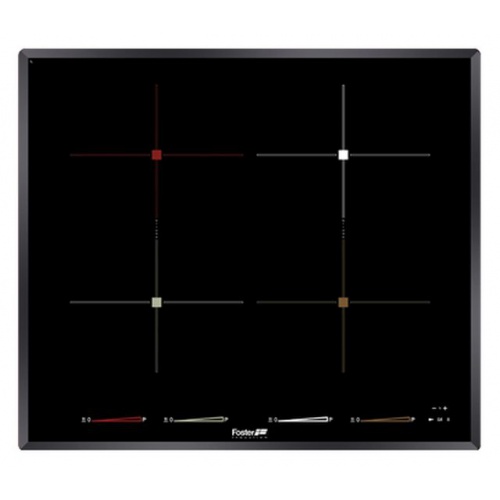 Plita incorporabila Foster S4000 7370245, instalare SF/FT, inductie, 59cm, 4 zone de gatit, booster, sticla neagra