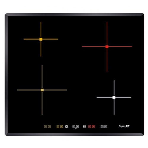 Plita incorporabila Foster S4000 7372241, instalare SF/FT, inductie, 59cm, 4 zone de gatit, booster, sticla neagra
