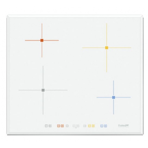 Plita incorporabila Foster S4000 7372141, instalare SF/FT, inductie, 59cm, 4 zone de gatit, booster, sticla alba