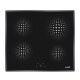 Plita incorporabila Foster Elettra 7370231, instalare SF/FT, inductie, 59cm, 4 zone de gatit, booster, sticla neagra