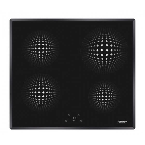 Plita incorporabila Foster Elettra 7370231, instalare SF/FT, inductie, 59cm, 4 zone de gatit, booster, sticla neagra