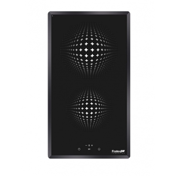 Plita incorporabila Foster Elettra 7322234, instalare SF/FT, inductie, 29cm, 2 zone de gatit, booster, sticla neagra