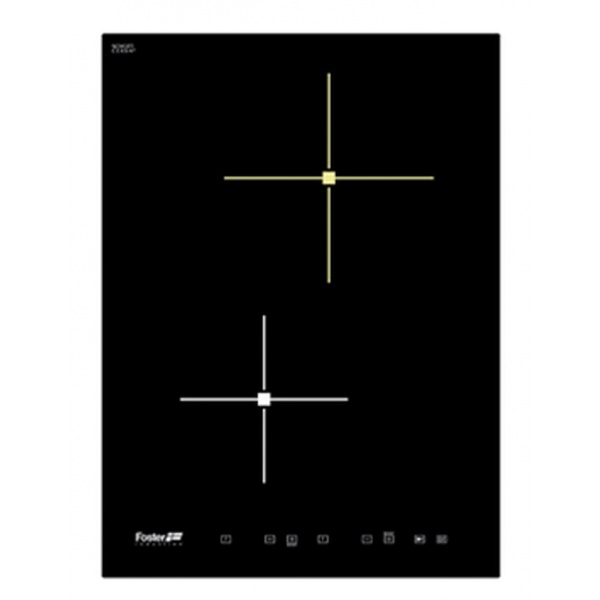 Plita incorporabila Foster S4000 Domino 7322240, instalare Q4/FT, inductie, 38cm, 2 zone de gatit, booster, sticla neagra