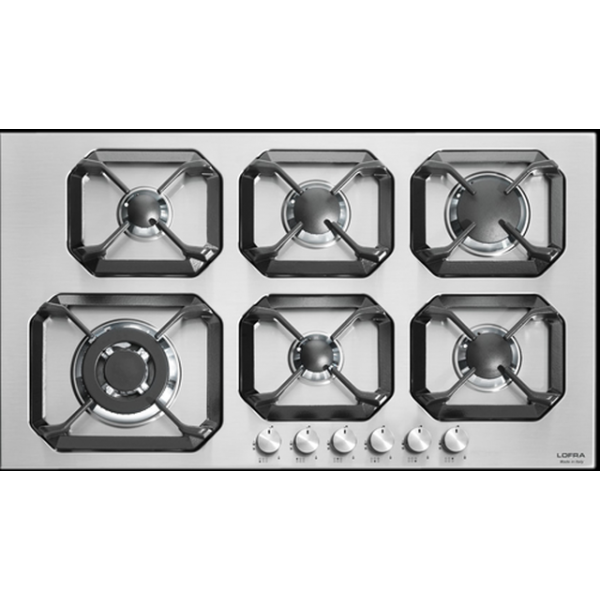 Aragaz Tecnogas P1X66M4VC, 60 cm, gaz, 4 arzatoare, grill, otel inoxidabil