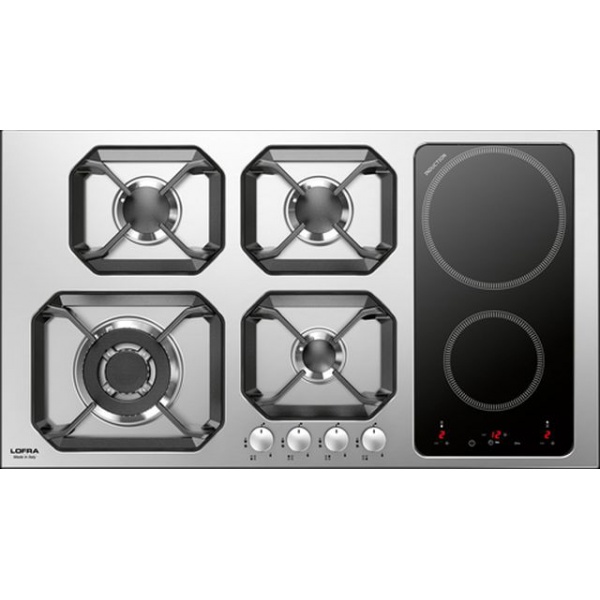 Aragaz Tecnogas P1X66M4VC, 60 cm, gaz, 4 arzatoare, grill, otel inoxidabil