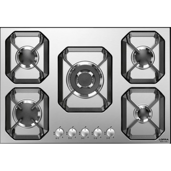 Plita incorporabila Lofra Nettuno HLS9C0, 90 cm, plita gaz, 5 arzatoare,sistem siguranta Stop-Gaz,inox