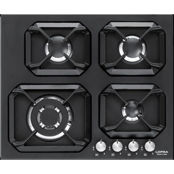 Aragaz Tecnogas P1X66M4VC, 60 cm, gaz, 4 arzatoare, grill, otel inoxidabil