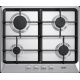 Aragaz Tecnogas P1X66M4VC, 60 cm, gaz, 4 arzatoare, grill, otel inoxidabil