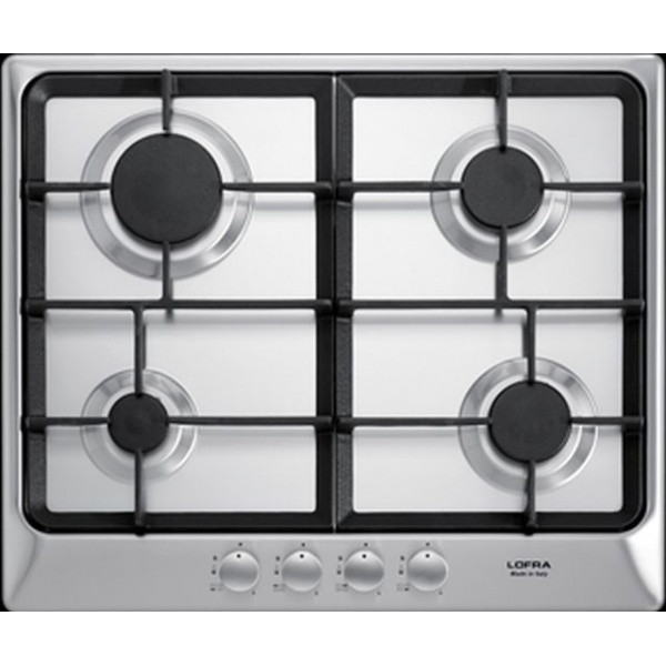 Plita incorporabila Lofra Artes HDS640, 60 cm, plita gaz, 4 arzatoare,sistem siguranta Stop-Gaz,inox