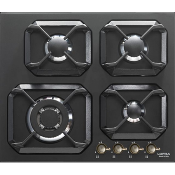 Aragaz Tecnogas P1X66M4VC, 60 cm, gaz, 4 arzatoare, grill, otel inoxidabil