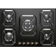 Plita incorporabila Lofra Dolcevita HRNM7A0/GA, 75 cm, plita gaz, 5 arzatoare,sistem siguranta Stop-Gaz,butoane bronz, negru mat