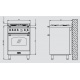 Aragaz Lofra Dolcevita RNM66GVGT/CI, 60x60 cm, gaz, 4 arzatoare, grill, aprindere electronica, timer, negru