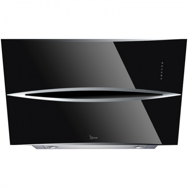 Hota design Baraldi Surf 01SUR090BL80, 90 cm, 800 m3/h, sticla neagra