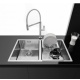 Baterie de bucatarie cu dus BARAZZA 1RUBMFX Flexi Mixer, inox