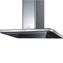 Hota design Baraldi Stivia 01STV090STB80, 90 cm, 800 m3/h, sticla neagra/inox