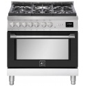 Aragaz Lofra ITALIA ANMG96WGVGT/AEO, gaz, 90X60cm, 5 arzatoare, cuptor gaz, grill, rotisor, timer, aprindere electronica, Negru