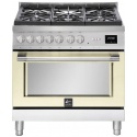 Aragaz Lofra RBI66MFT/CI, 60x60 cm, gaz, 4 arzatoare, grill, aprindere electronica, timer, crem