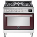 Aragaz Lofra ITALIA ARG96WGVGT/AEO, gaz, 90X60cm, 5 arzatoare, cuptor gaz, grill, rotisor, timer, aprindere electronica, Rosu
