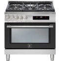 Aragaz Lofra ITALIA ANMG96WMFT/AEO , 90X60cm, 5 arzatoare, cuptor electric, grill electric, timer, aprindere electronica, Negru