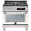 Aragaz Lofra ITALIA ABIG96WMFT/AEO, 90X60cm, 5 arzatoare, cuptor electric, grill electric, timer, aprindere electronica, Alb