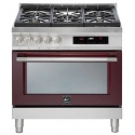 Aragaz Lofra ITALIA ARG96WMFT/AEO, 90X60cm, 5 arzatoare, cuptor electric, grill electric, timer, aprindere electronica, Roșu