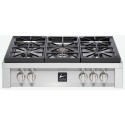 Plita incorporabila Range Top Lofra Professional TAS96/5, 90 cm, 5 arzatoare, aprindere electrica, siguranta gaz, inox