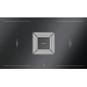 Plita incorporabila cu hota integrata Barazza Zero Plus 1PZP9N, 90 cm, 4 zone gatit, aprindere electronica, sticla neagra