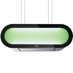 Hota design suspendata Baraldi Alexa RGB 01ALXISRGB90ST90, 90 cm, 900 m3/h, sticla/inox