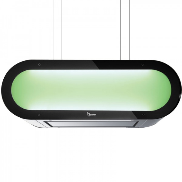 Hota design Baraldi Surf 01SUR090BL70, 90 cm, 700 m3/h, sticla neagra