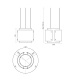 Hota design suspendata Baraldi Dessy 01DESIS040STW80, 40 cm, 800 m3/h, sticla alba/inox