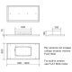 Hota de tavan Baraldi Gea flat free 01GEAFFR090WH90, 90 cm, 900 m3/h, Alb