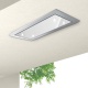 Hota de tavan incorporabila Baraldi Gea Glass, 90 cm, motor Kube 900 m3/h, sticla alba/inox