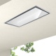 Hota de tavan incorporabila Baraldi Gea flat inox-glass 01GEAF120SVWSL, 120 cm, motor Kube 900 m3/h, sticla alba/inox